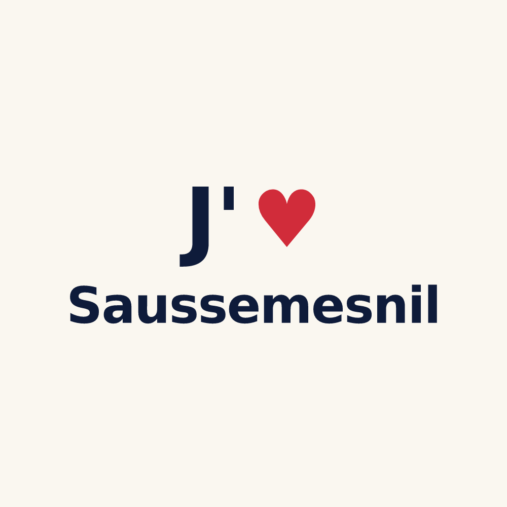 Tasse personnalisée Saussemesnil — design J'aime Saussemesnil