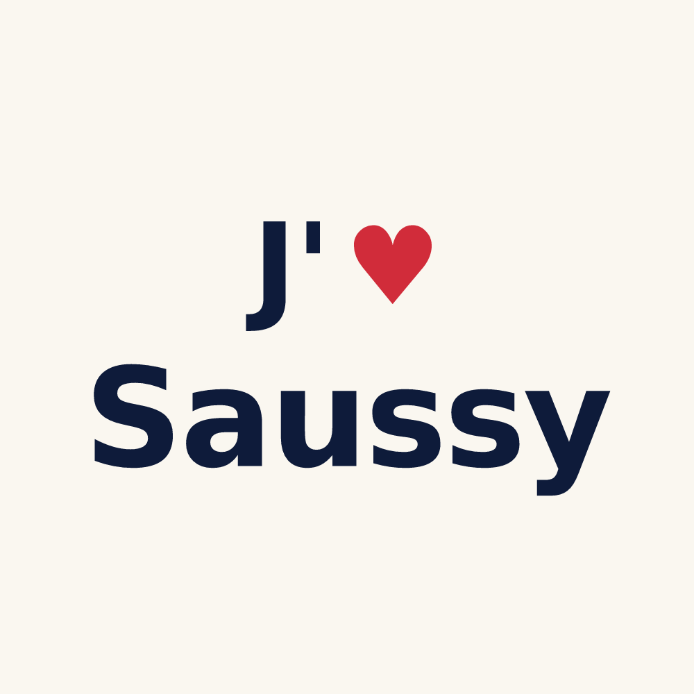 Tasse personnalisée Saussy — design J'aime Saussy