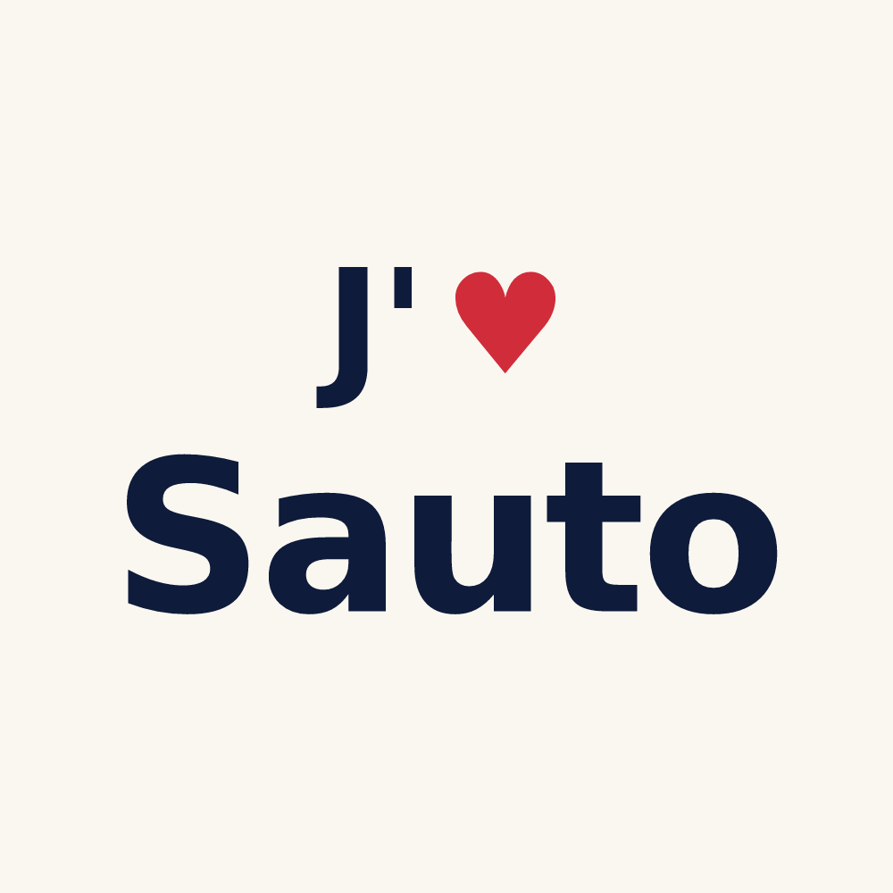 Tasse personnalisée Sauto — design J'aime Sauto