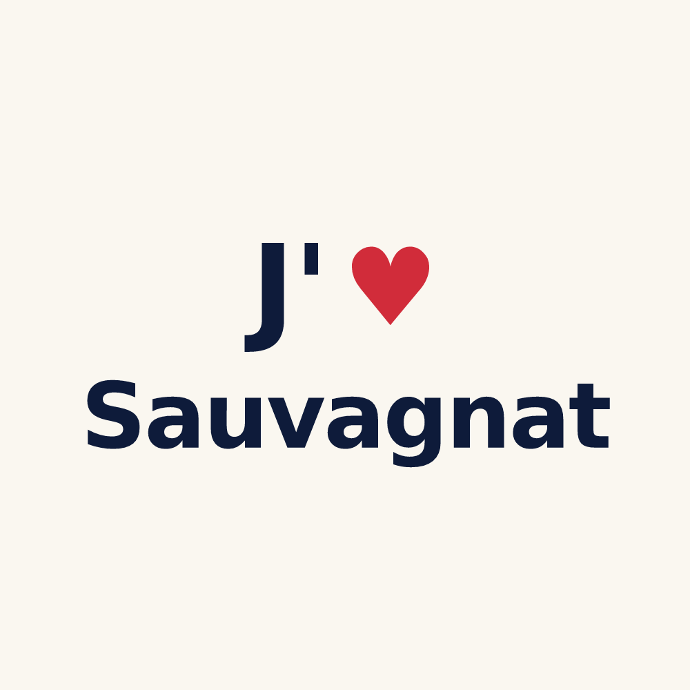 Tasse personnalisée Sauvagnat — design J'aime Sauvagnat