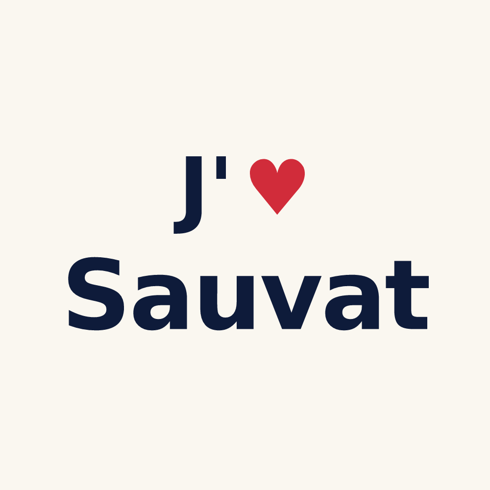 Tasse personnalisée Sauvat — design J'aime Sauvat
