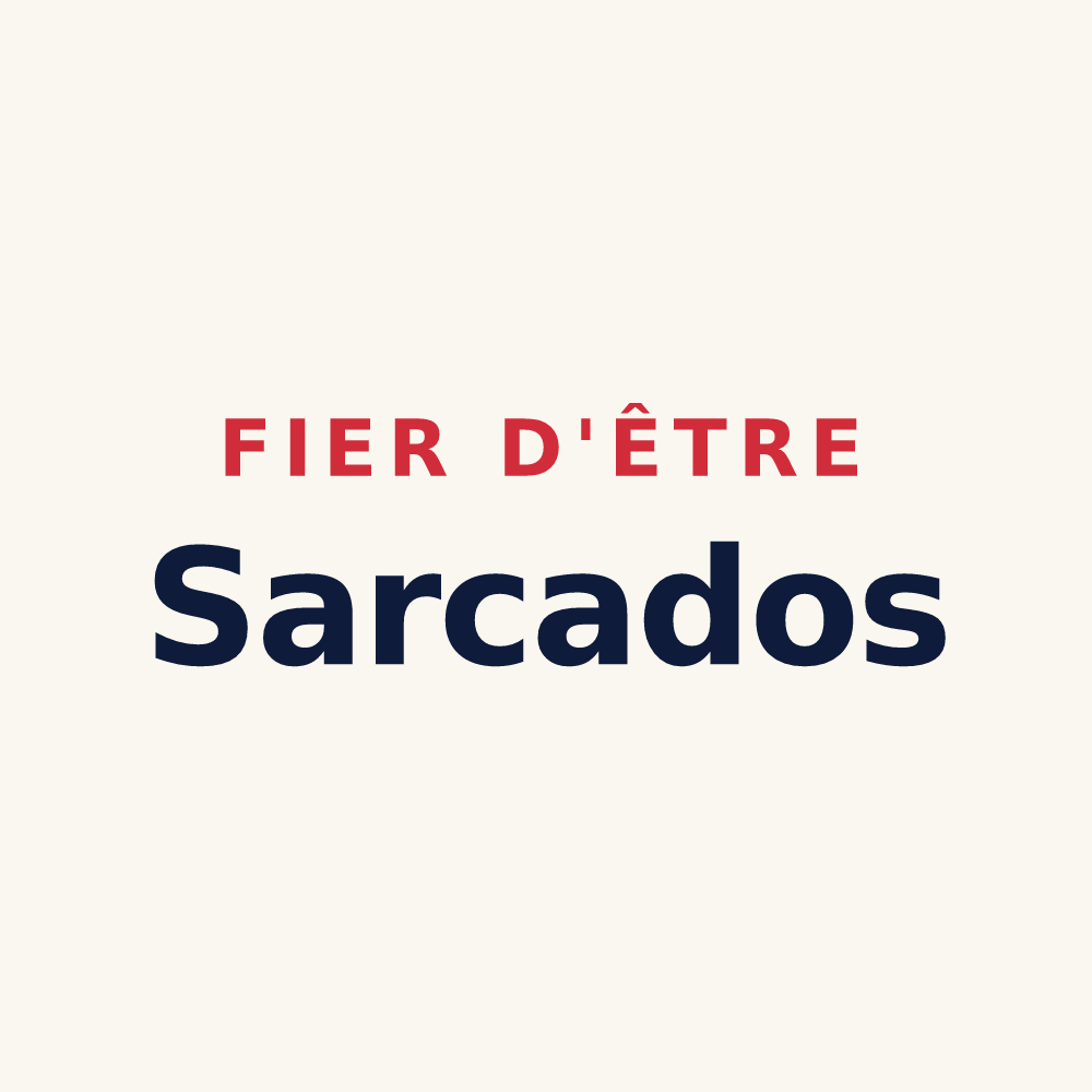 Tasse « Fier d'être Sarcados » — design pour Sauvoy
