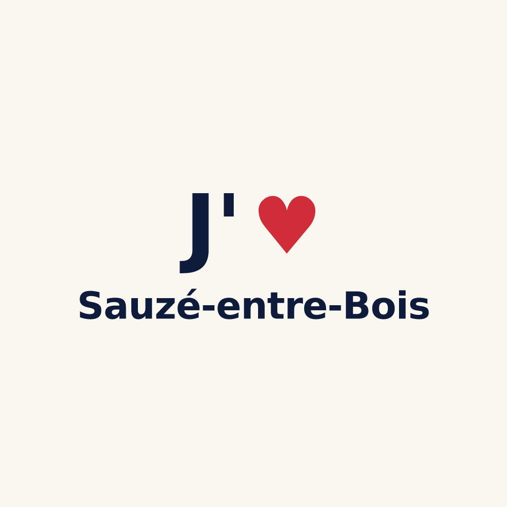 Tasse personnalisée Sauzé-entre-Bois — design « J'aime Sauzé-entre-Bois » imprimé sur la tasse