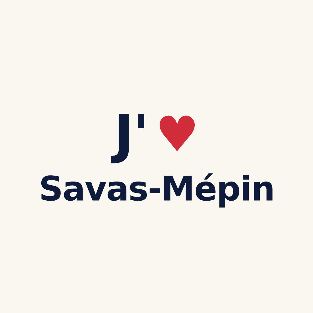 Tasse personnalisée Savas-Mépin — design J'aime Savas-Mépin