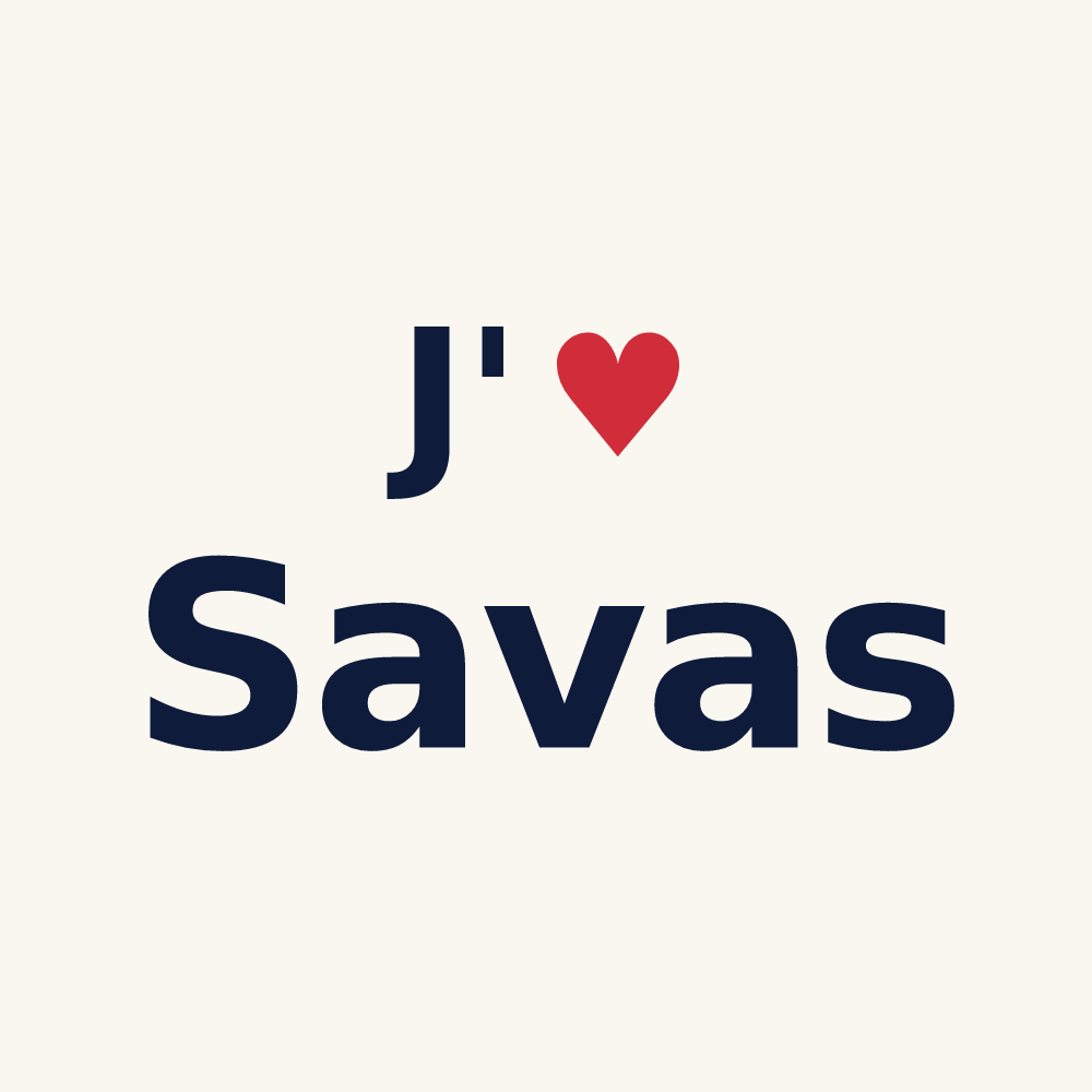 Tasse personnalisée Savas — design J'aime Savas