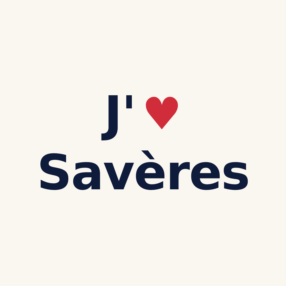 Tasse personnalisée Savères — design J'aime Savères