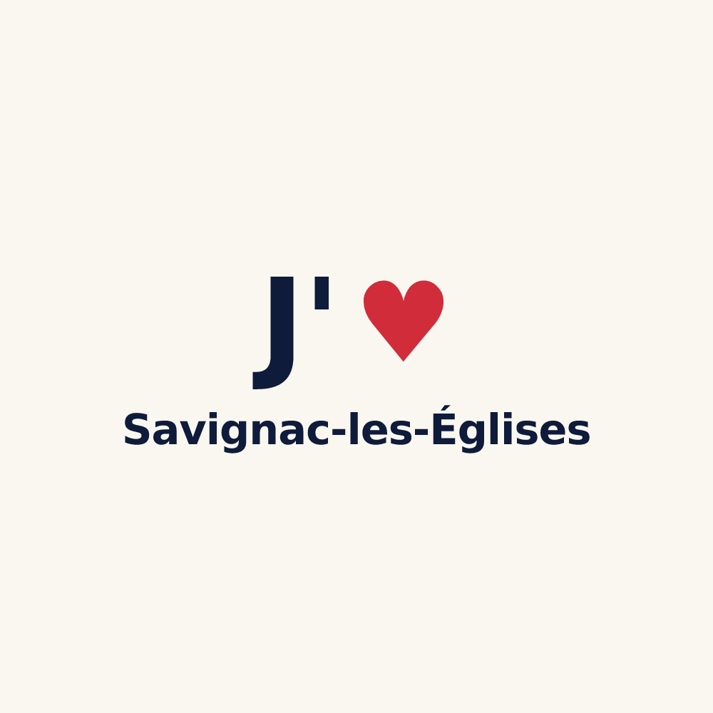Tasse personnalisée Savignac-les-Églises — design J'aime Savignac-les-Églises
