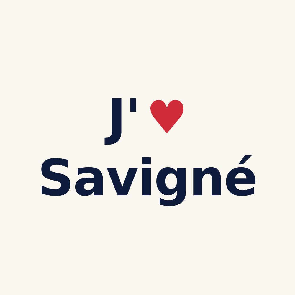 Tasse personnalisée Savigné — design J'aime Savigné