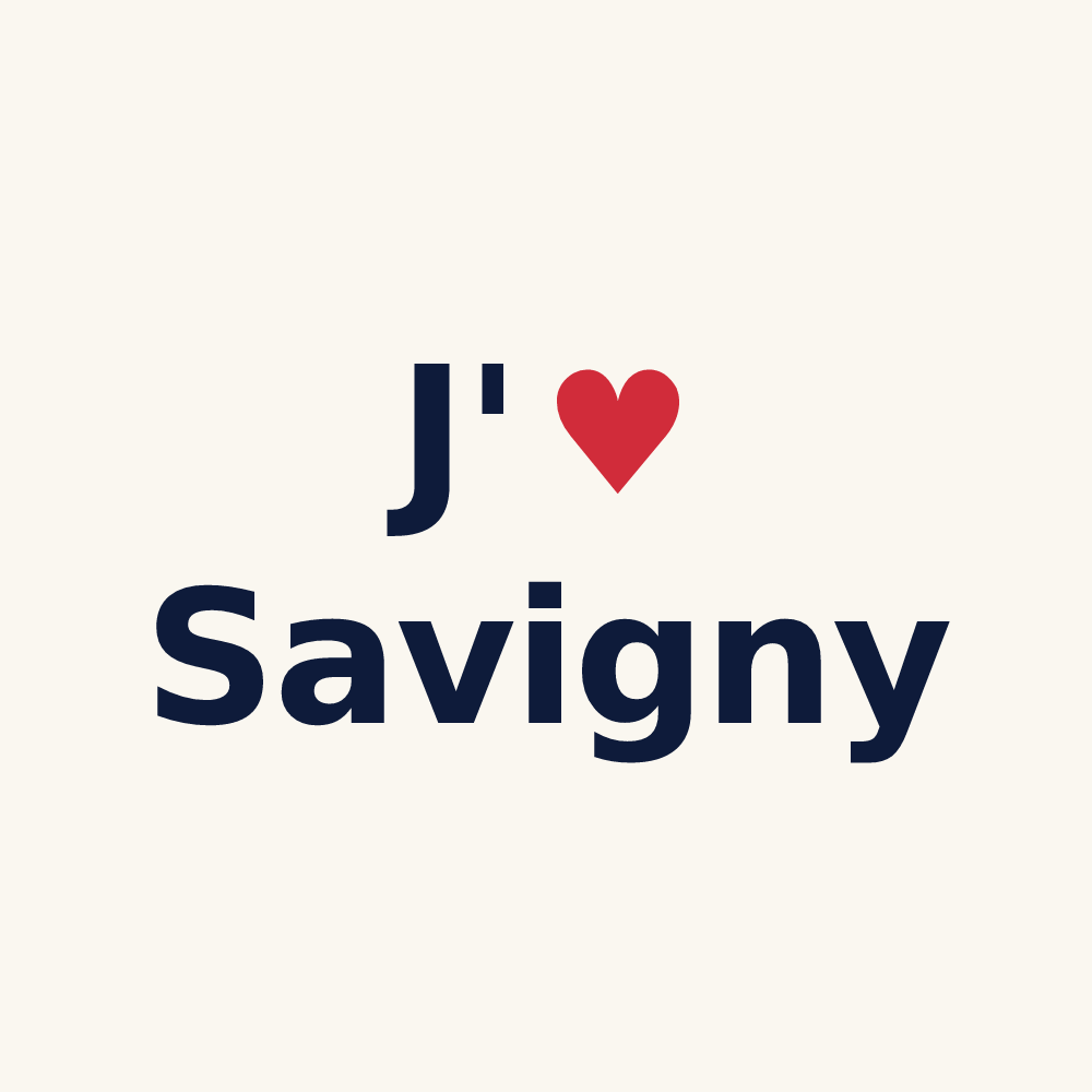 Tasse personnalisée Savigny — design J'aime Savigny