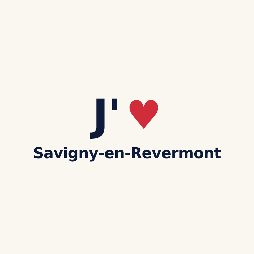 Tasse personnalisée Savigny-en-Revermont — design J'aime Savigny-en-Revermont