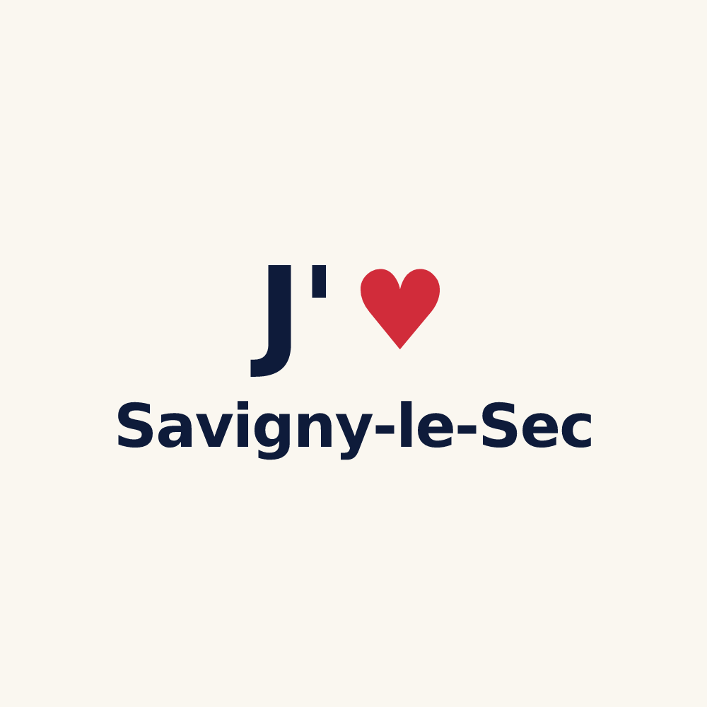 Tasse personnalisée Savigny-le-Sec — design J'aime Savigny-le-Sec