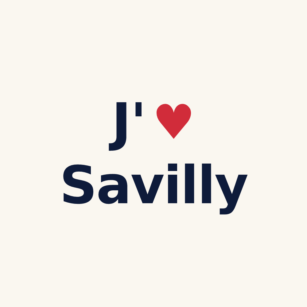 Tasse personnalisée Savilly — design « J'aime Savilly » imprimé sur la tasse