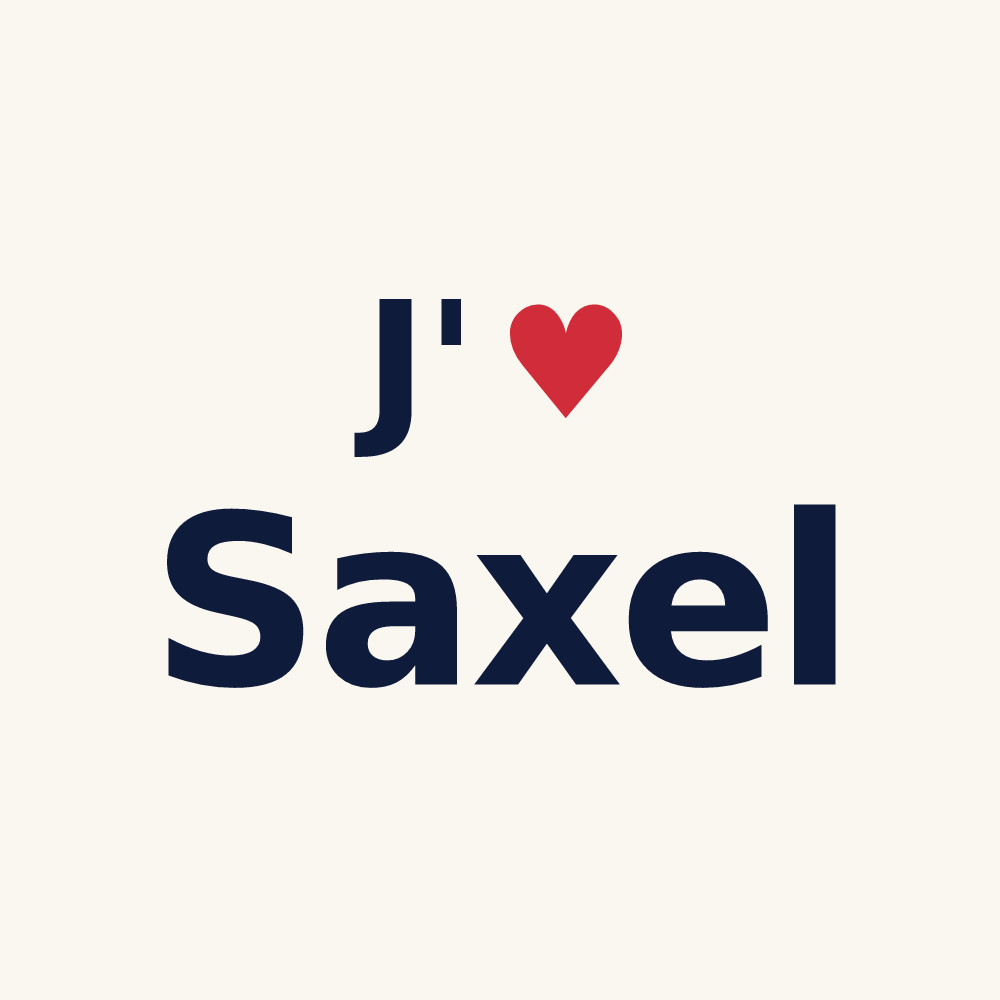 Tasse personnalisée Saxel — design J'aime Saxel