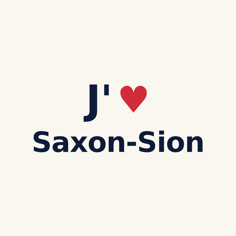 Tasse personnalisée Saxon-Sion — design « J'aime Saxon-Sion » imprimé sur la tasse