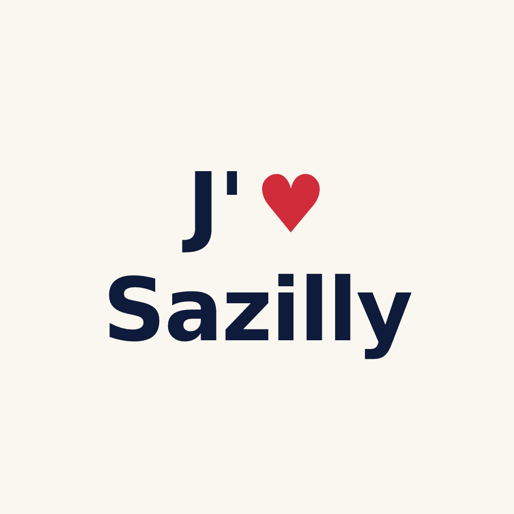 Tasse personnalisée Sazilly — design J'aime Sazilly