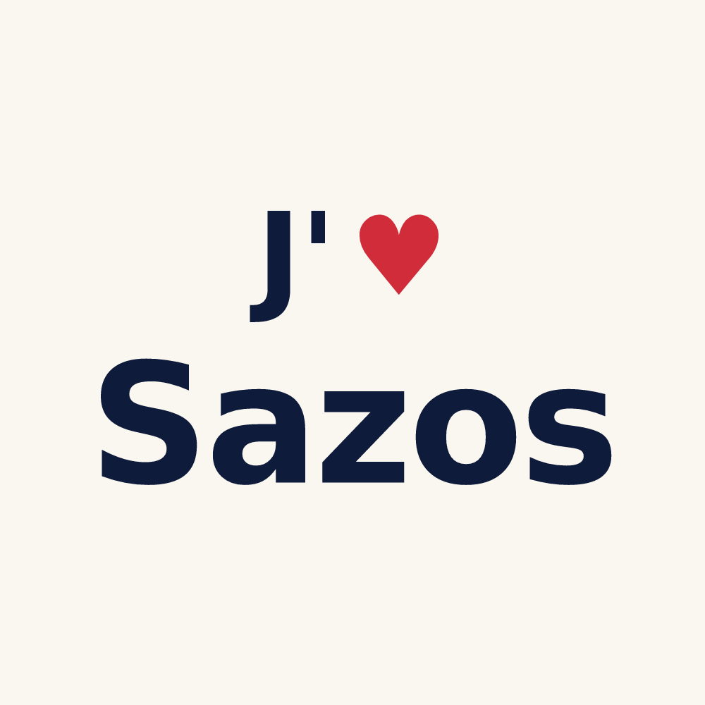 Tasse personnalisée Sazos — design J'aime Sazos