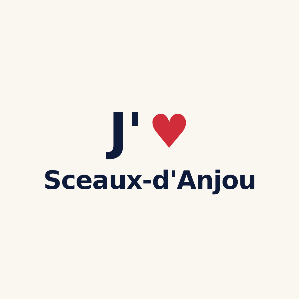 Tasse personnalisée Sceaux-d'Anjou — design J'aime Sceaux-d'Anjou