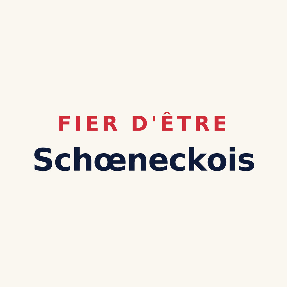 Tasse « Fier d'être Schœneckois » — design pour Schœneck