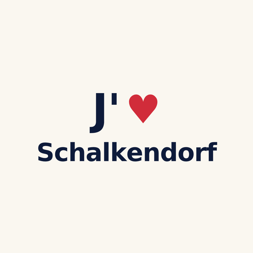 Tasse personnalisée Schalkendorf — design J'aime Schalkendorf