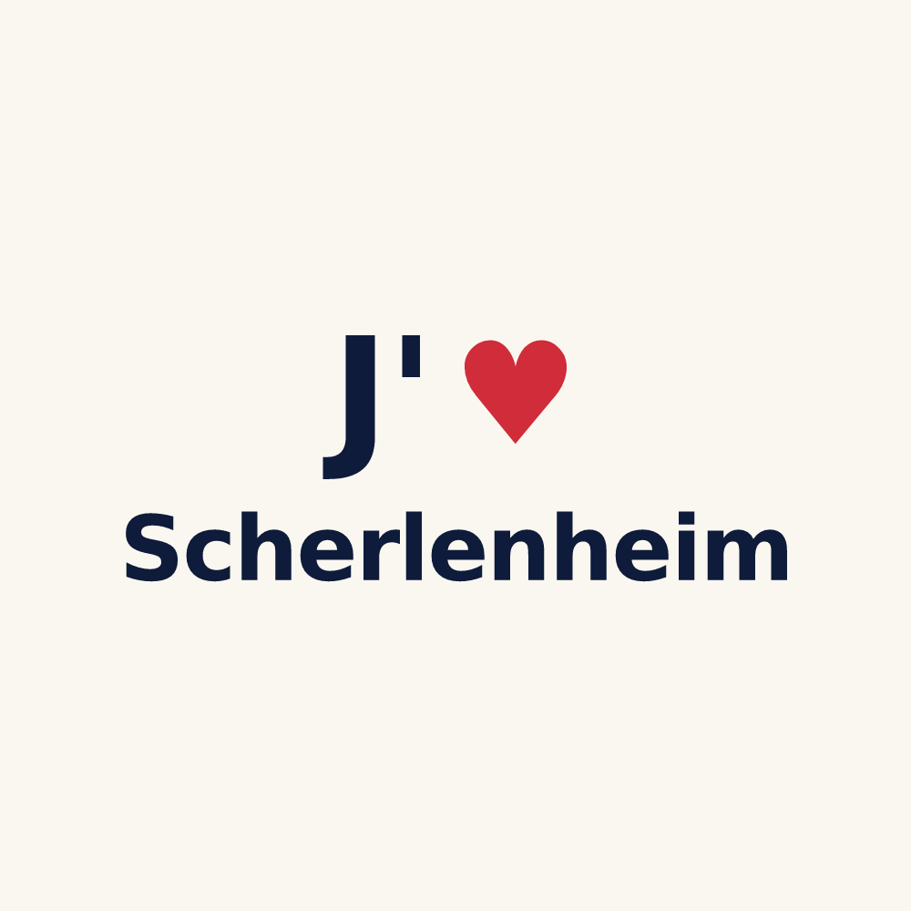 Tasse personnalisée Scherlenheim — design J'aime Scherlenheim