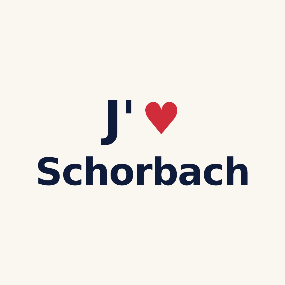 Tasse personnalisée Schorbach — design J'aime Schorbach