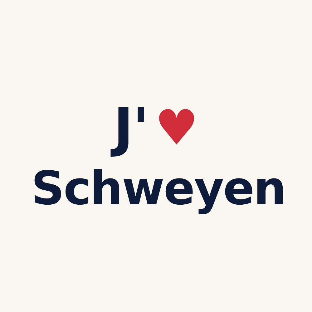 Tasse personnalisée Schweyen — design J'aime Schweyen