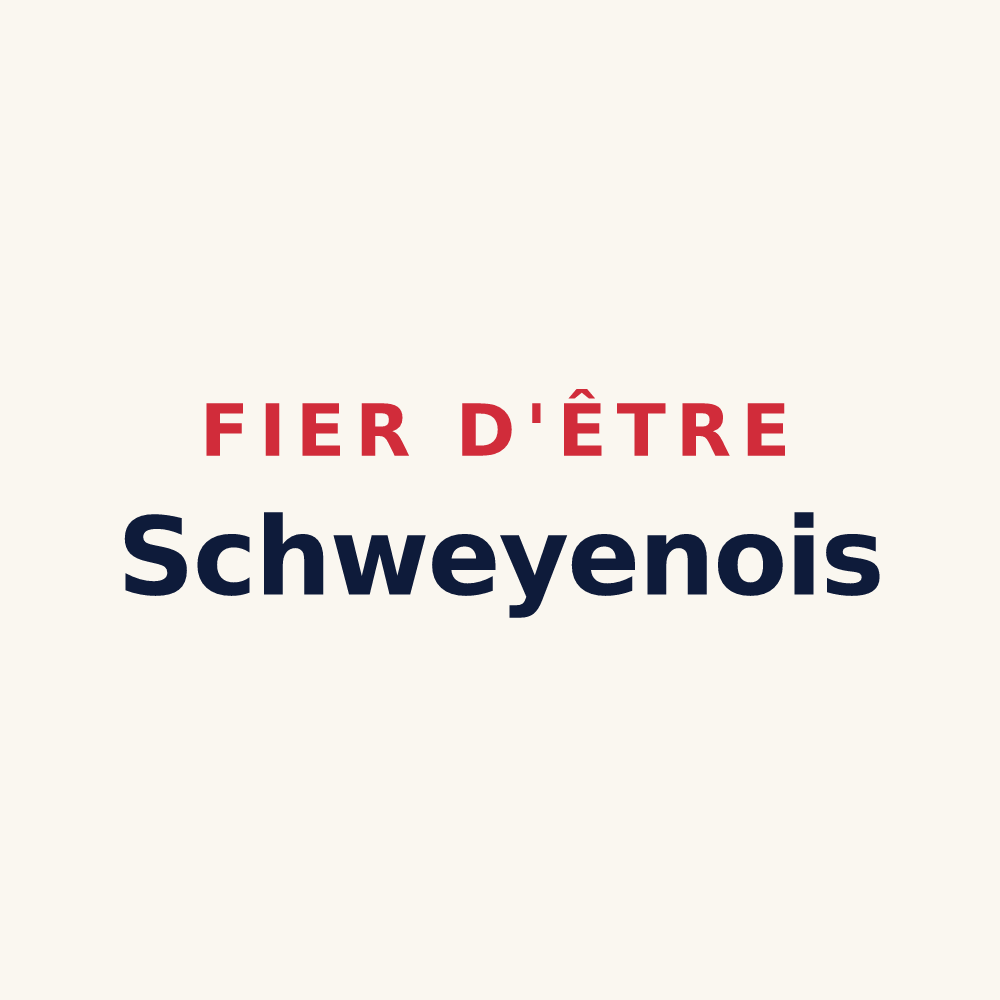 Tasse « Fier d'être Schweyenois » — design pour Schweyen