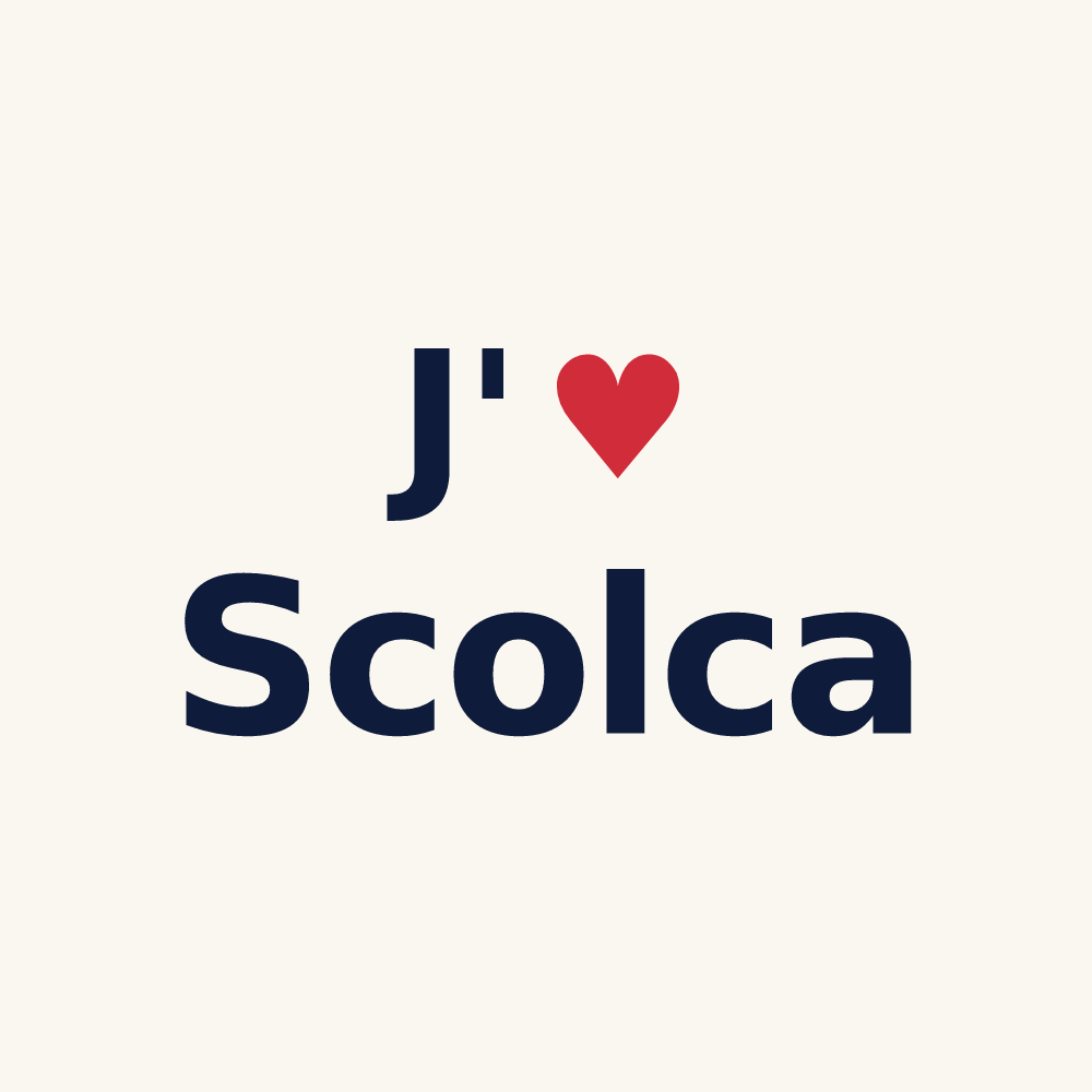 Tasse personnalisée Scolca — design J'aime Scolca