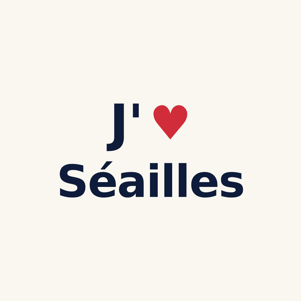 Tasse personnalisée Séailles — design J'aime Séailles