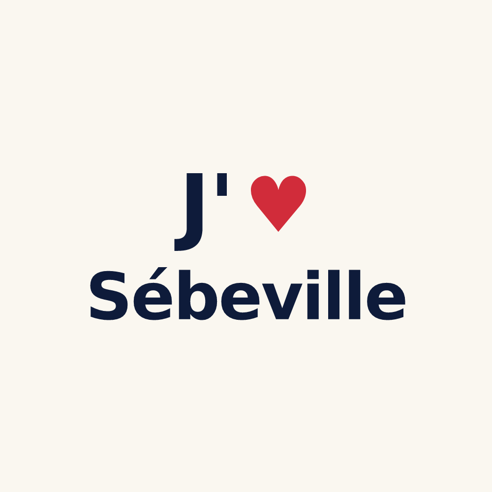 Tasse personnalisée Sébeville — design J'aime Sébeville