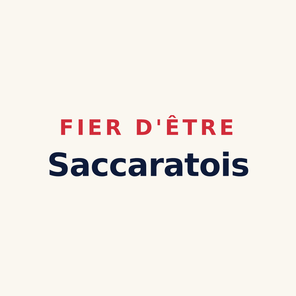 Tasse « Fier d'être Saccaratois » — design pour Sécheras