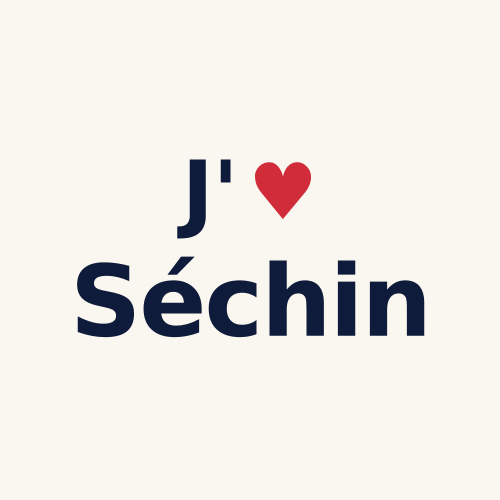 Tasse personnalisée Séchin — design « J'aime Séchin » imprimé sur la tasse