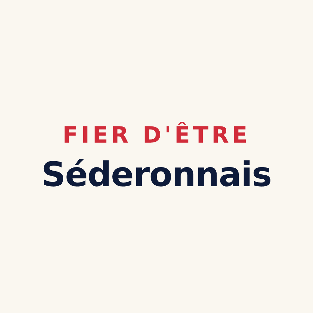 Tasse « Fier d'être Séderonnais » — design pour Séderon