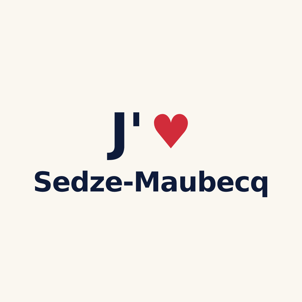Tasse personnalisée Sedze-Maubecq — design J'aime Sedze-Maubecq