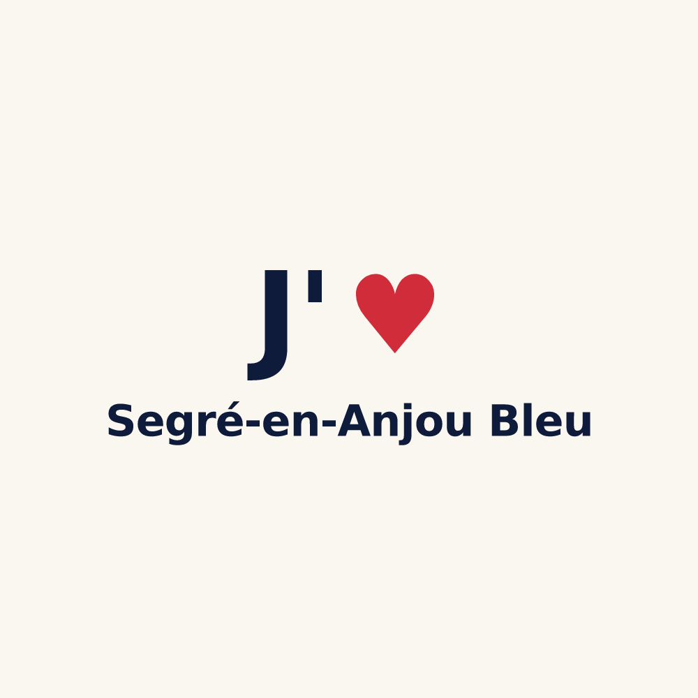 Tasse personnalisée Segré-en-Anjou Bleu — design J'aime Segré-en-Anjou Bleu