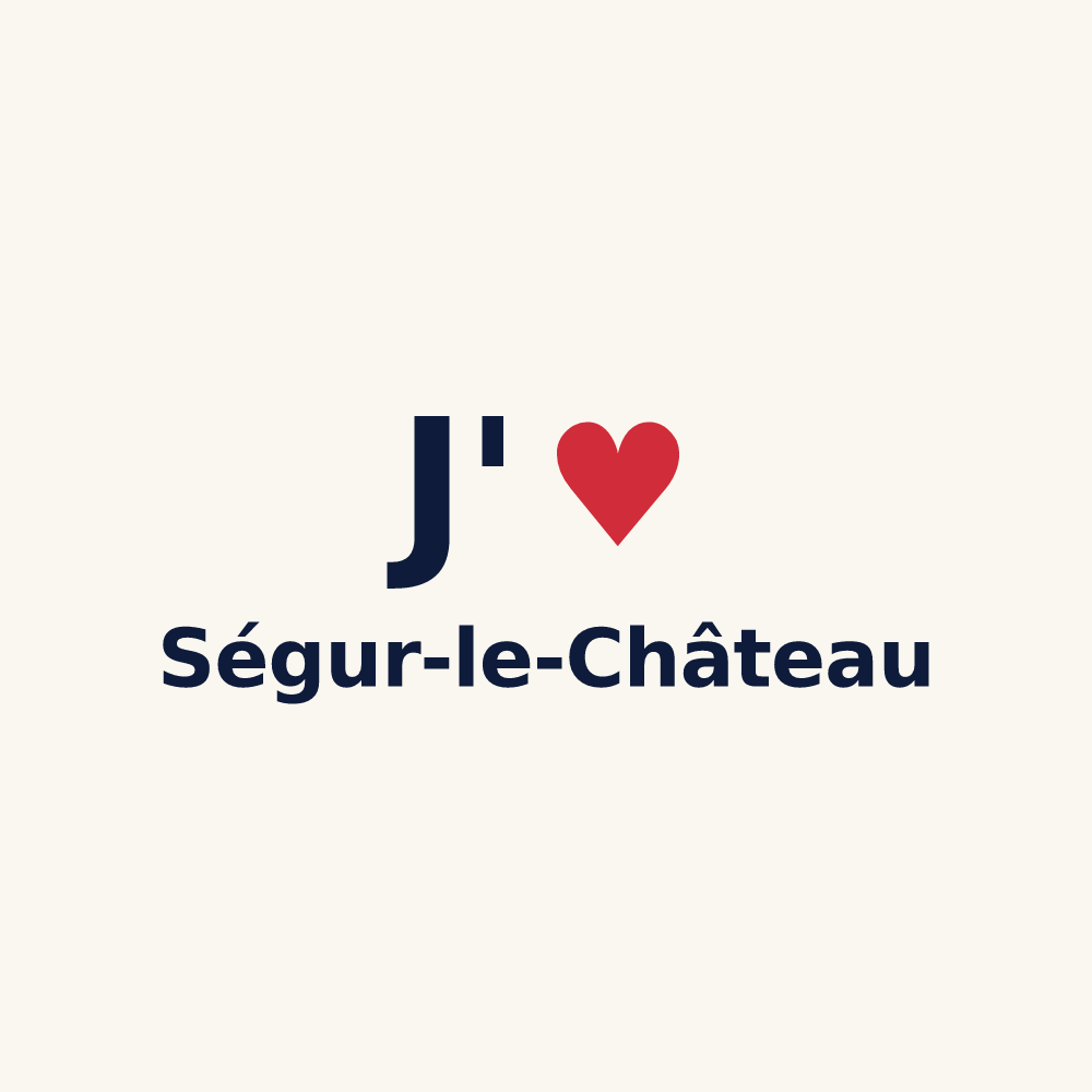 Tasse personnalisée Ségur-le-Château — design J'aime Ségur-le-Château