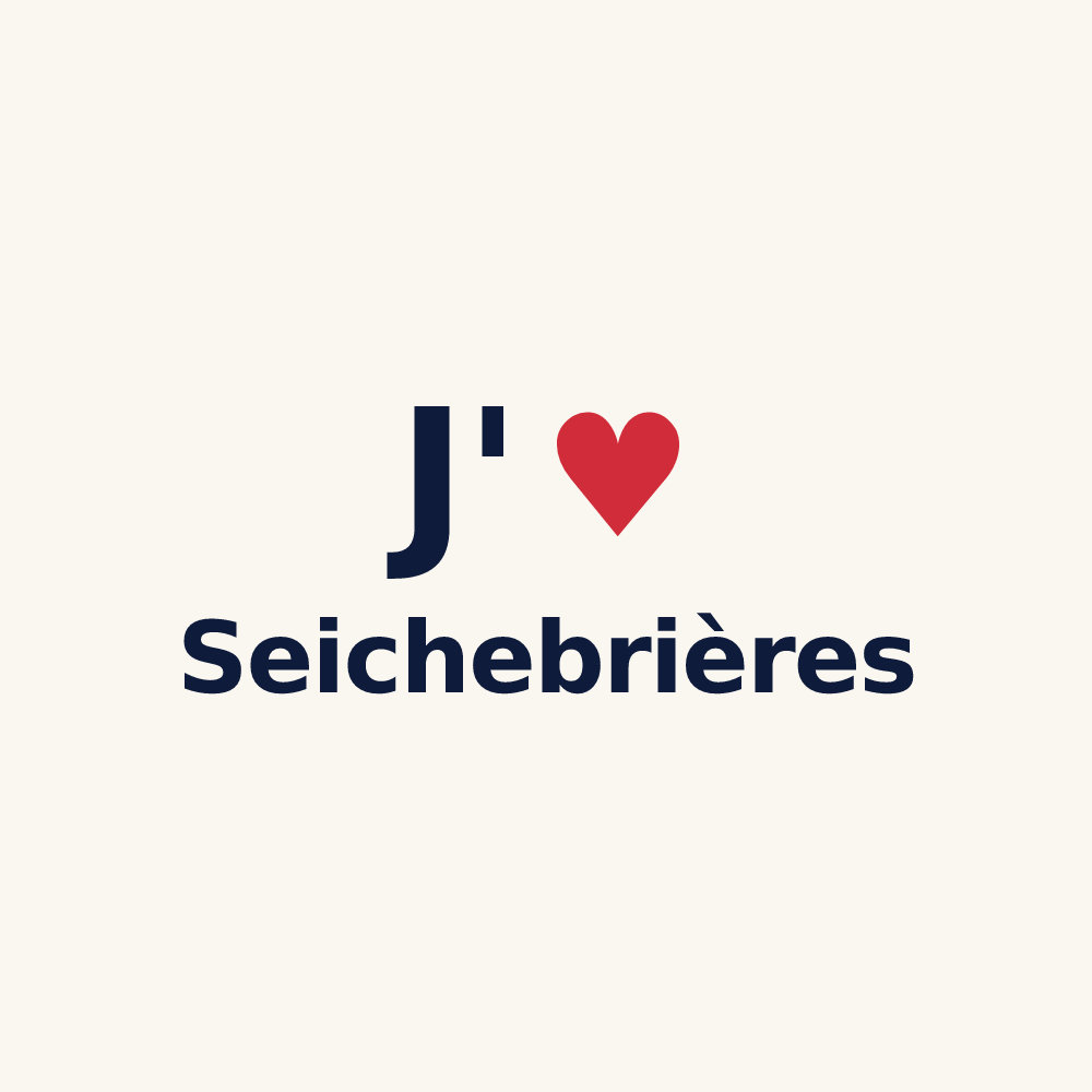 Tasse personnalisée Seichebrières — design J'aime Seichebrières