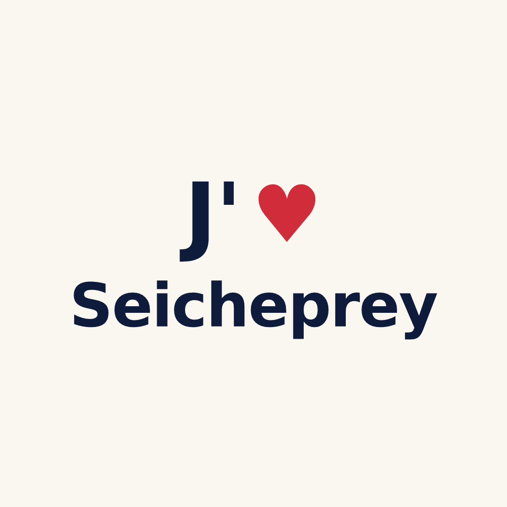 Tasse personnalisée Seicheprey — design J'aime Seicheprey