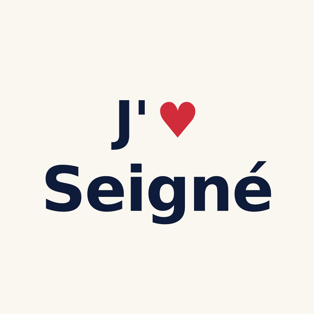 Tasse personnalisée Seigné — design J'aime Seigné