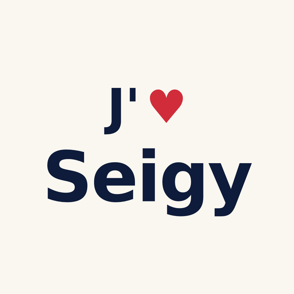 Tasse personnalisée Seigy — design J'aime Seigy
