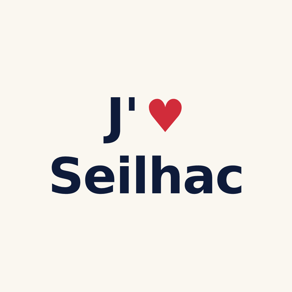 Tasse personnalisée Seilhac — design J'aime Seilhac