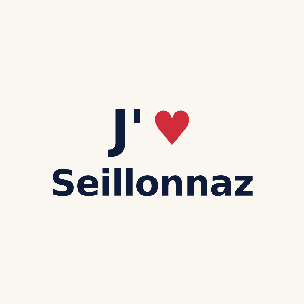 Tasse personnalisée Seillonnaz — design J'aime Seillonnaz