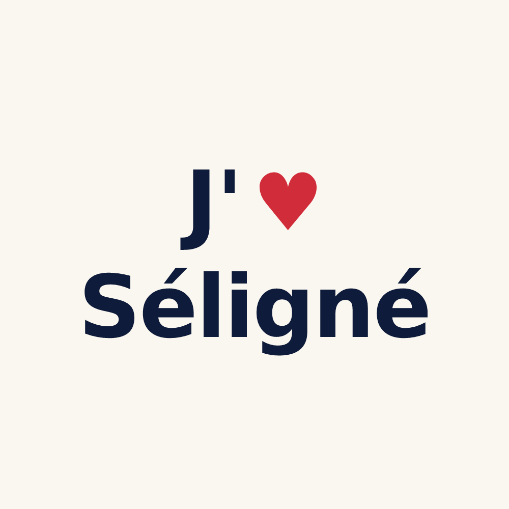Tasse personnalisée Séligné — design J'aime Séligné