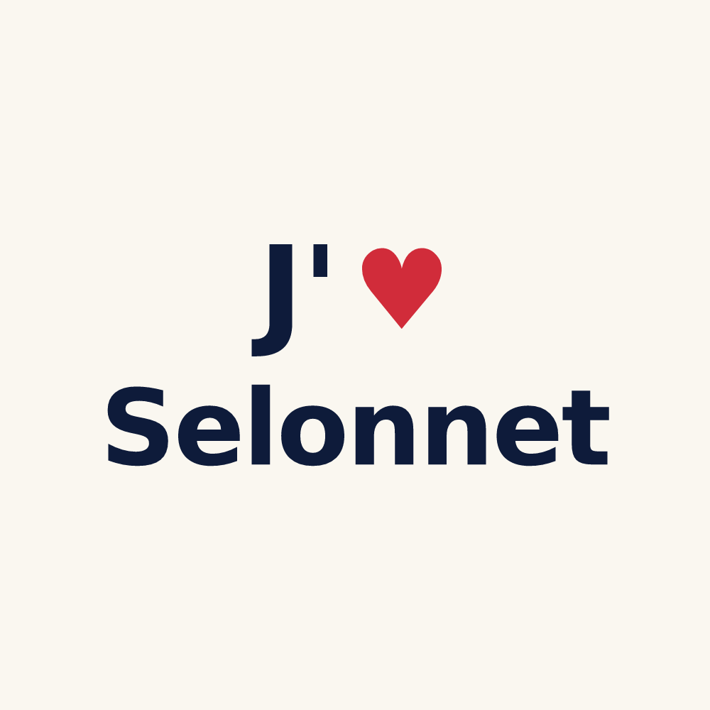 Tasse personnalisée Selonnet — design J'aime Selonnet