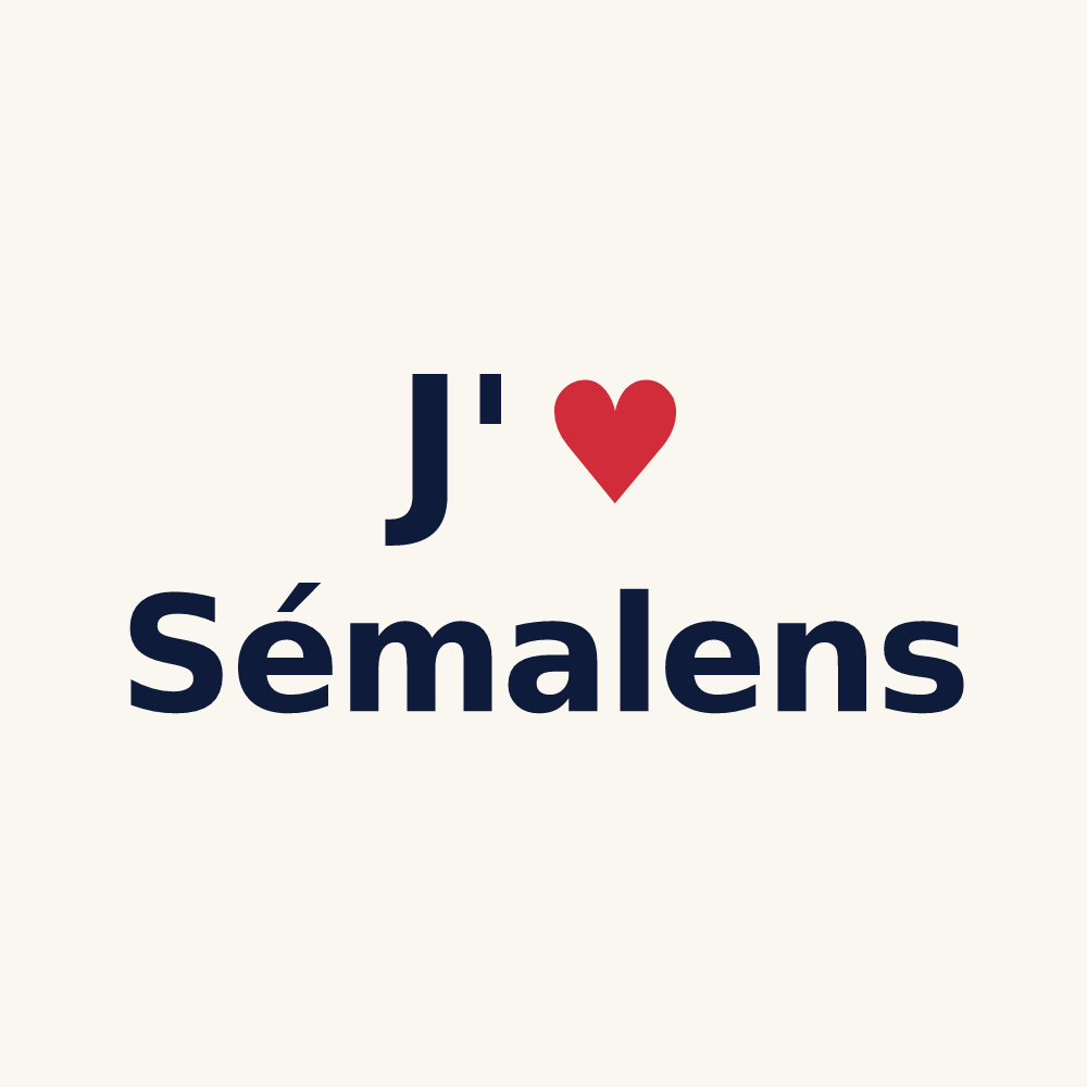 Tasse personnalisée Sémalens — design J'aime Sémalens