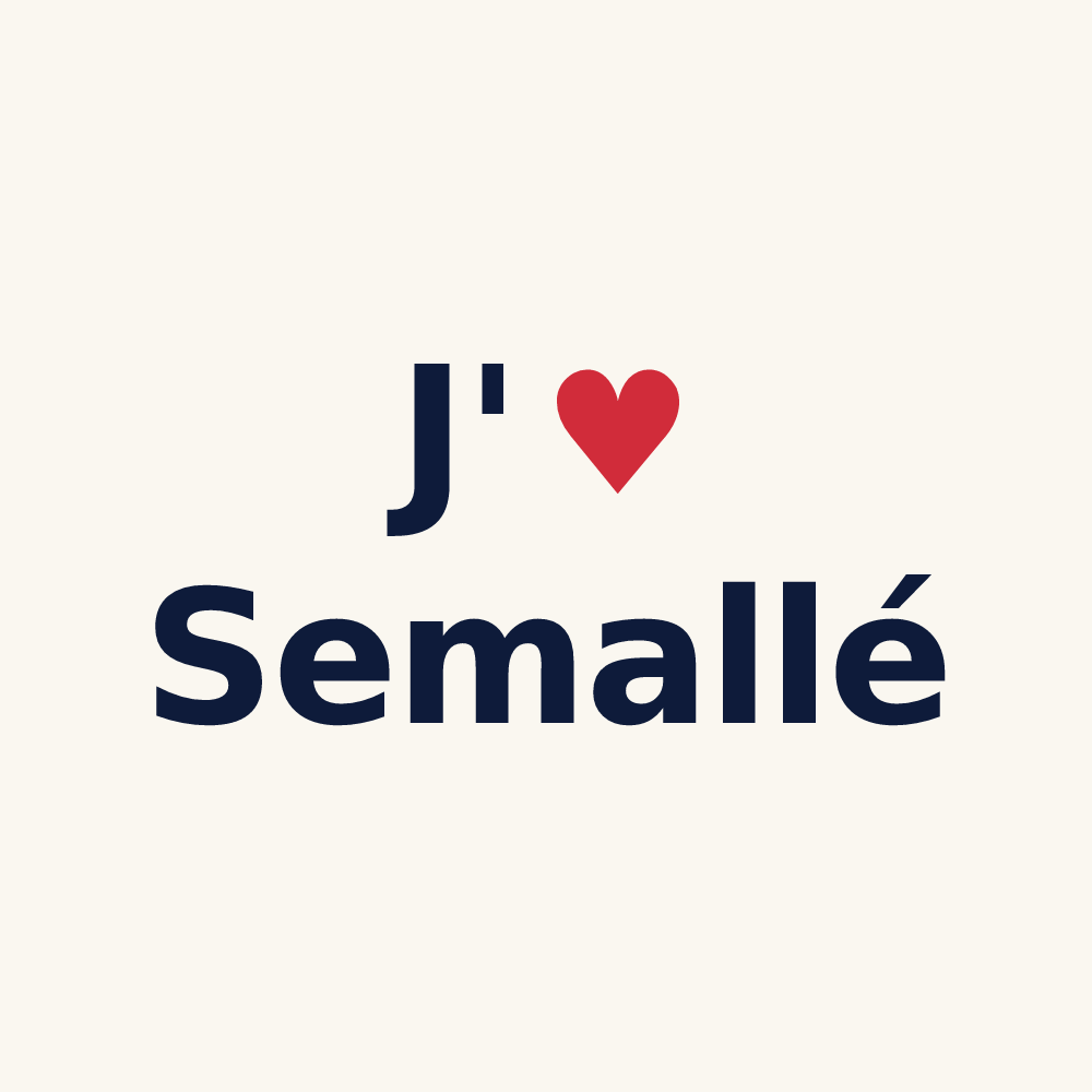 Tasse personnalisée Semallé — design J'aime Semallé