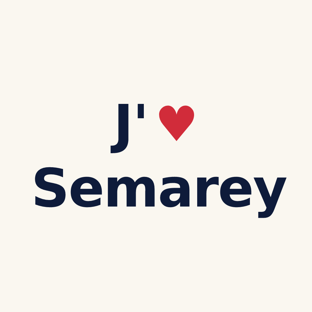 Tasse personnalisée Semarey — design J'aime Semarey