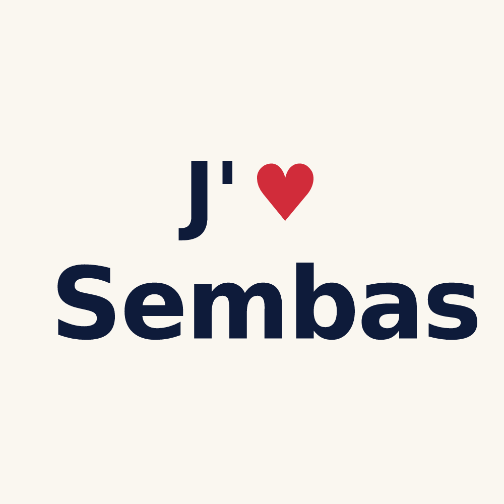 Tasse personnalisée Sembas — design J'aime Sembas