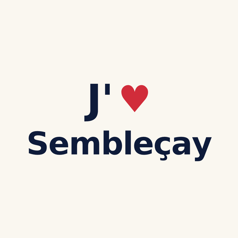 Tasse personnalisée Sembleçay — design J'aime Sembleçay