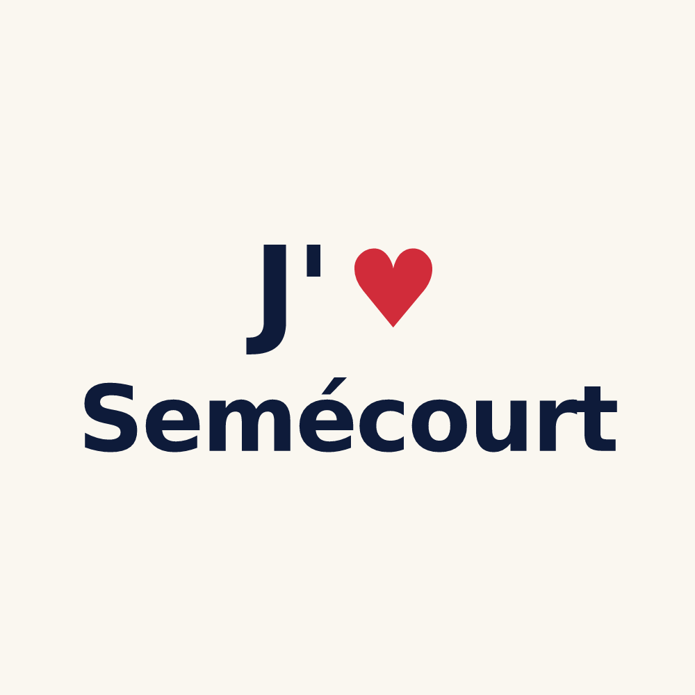 Tasse personnalisée Semécourt — design J'aime Semécourt